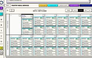 Review a staffed calendar with named volunteers, shift times and filled-capacity indicators before publishing.