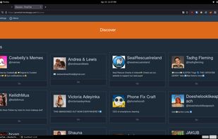 Discover page running on Firefox.