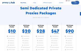 Semi Dedicated Proxies Offer