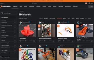 Main models page, dark mode
