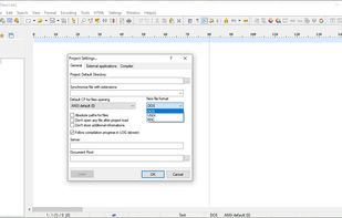 Main Window - Project Settings