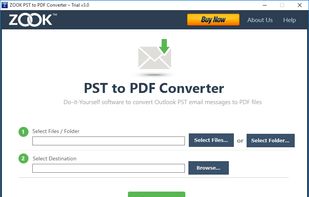 ZOOK PST to PDF Converter screenshot 1
