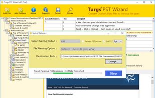 Choose Destination Path and Convert PST File into MBOX, EML or multiple formats.