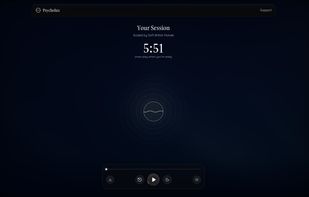 Client Web Player — Distraction-free audio player where clients listen to their personalized session in any browser without installing an app.