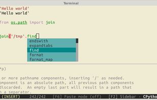 ptpython screenshot 1