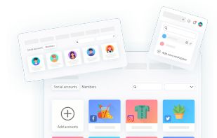 Workspaces: 
Organize Social Accounts In Different Workspaces