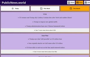 Monthly news articles. 