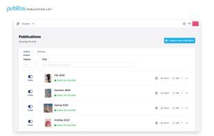 Manage which publications you display online.