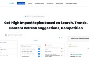 Get High Impact Topics based on Search, Trends, Content Refresh Suggestions, Competition