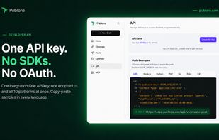 One API key, one endpoint — code samples in cURL, Python, Node and more.