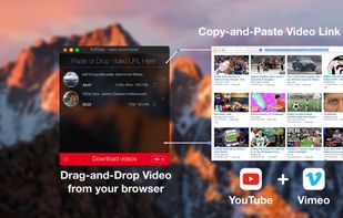 Just drag-and-drop or paste video/playlist URL to add it to your download list