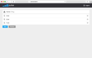 Pulse CMS screenshot 1