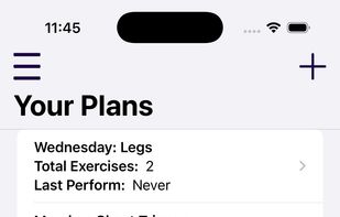 Track Plans by day and name.