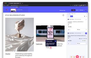 Adding comments to websites, images or PDF art files is as simple as point-and-click.