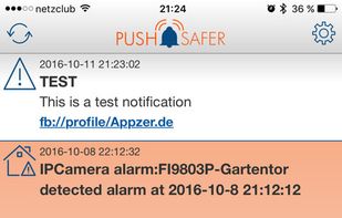 Pushsafer screenshot 1