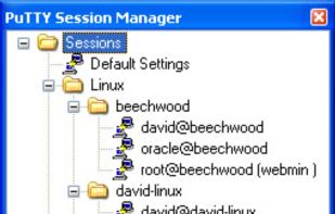 PuTTY Session Manager screenshot 1