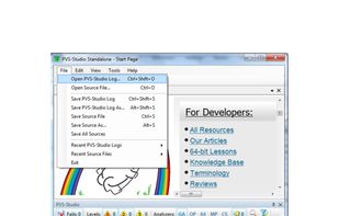 PVS-Studio screenshot 1