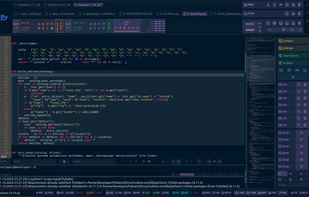 Main editor with code map, file tabs and snapshot bar