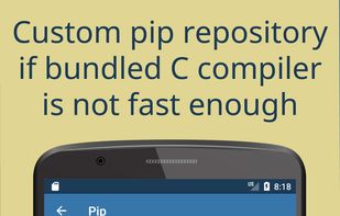 Custom pip repository if bundled C compiler is not fast enough