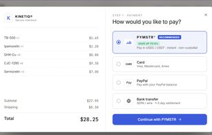 Stablecoin checkout with backoffice integrations