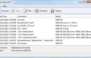 PyroBatchFTP running a script.
