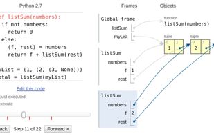 Python Tutor screenshot 1