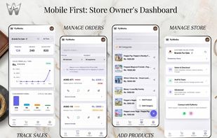Manage orders, products, and your complete store from one dashboard directly on mobile.
