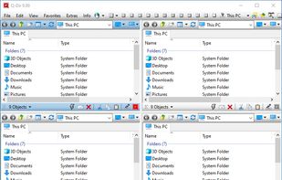 Q-Dir default view on Windows 10