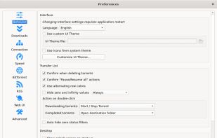 Options dialog