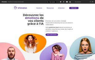 Q°emotion's website homepage