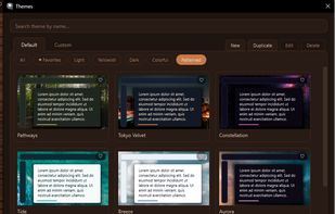 Choose your theme or create one. 