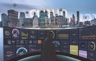 Dashboard with dark skin