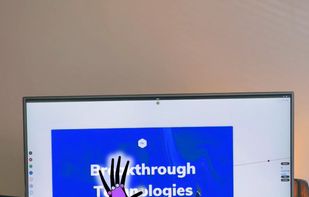 Easy setup. Laptop plugged into a TV.