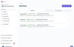 Overview of your courses