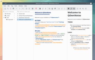 QOwnNotes main screen