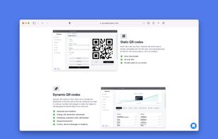 Both static and dynamic QR codes are possible with QR Code Dynamic.
