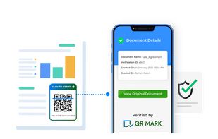 Instantly authenticate documents by scanning a secure QR code.