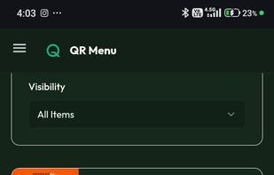 Add unlimited products with names, photos, categories, and prices. Each item is displayed in a clean card layout, making it easy to update, reorder, or remove products instantly. Changes go live immediately — no reprinting required.
