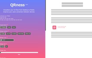 The main UI : customization of your widget and then copy of the code.