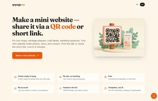 QRpage screenshot 1