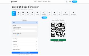 Qrved QR Code Generator Webapp