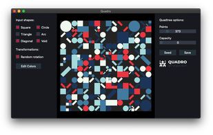 Colored shapes quadtree pattern generation