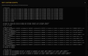 Edit Custom Scripts Panel