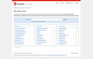 Qualys SSL Server Test screenshot 1