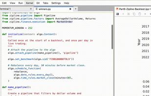 QuantRocket screenshot 1