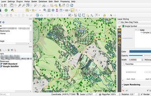 QGIS main window while editing a project