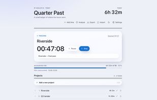 The same afternoon in the Glass style. Six interface styles over the same app and the same data.
