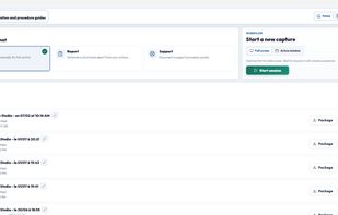 manual or automatic capture, and manage previous documentation sessions from one clean dashboard.