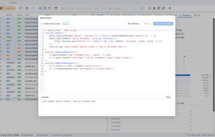 JavaScript rules editor