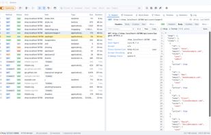 Main window with session list and inspectors